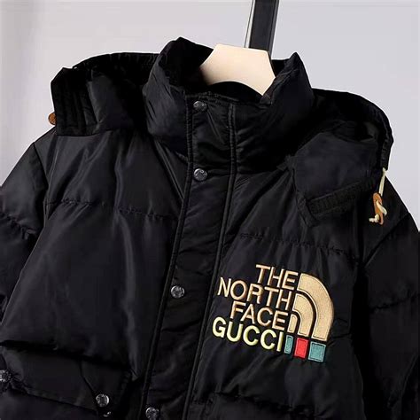 gucci black puffer|north face Gucci puffer coat.